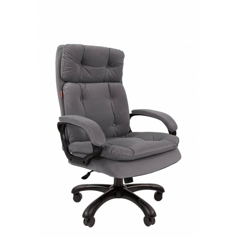 Кресло руководителя Chairman 442 Россия ткань T-55 серый (черный пластик) главное фото