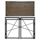 Стол на металлокаркасе BRABIX LOFT CD-002, 1000х500х750 мм, складной, цвет морёный дуб, 641212. Фото товара с разных ракурсов.