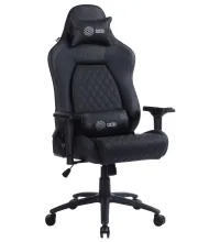 Кресло игровое Cactus CS-CHR-130 черный эко.кожа с подголов. крестов. сталь