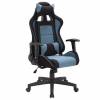 Игровое кресло  "GT Racer GM-100", две подушки, ткань, черное/голубое, 531818